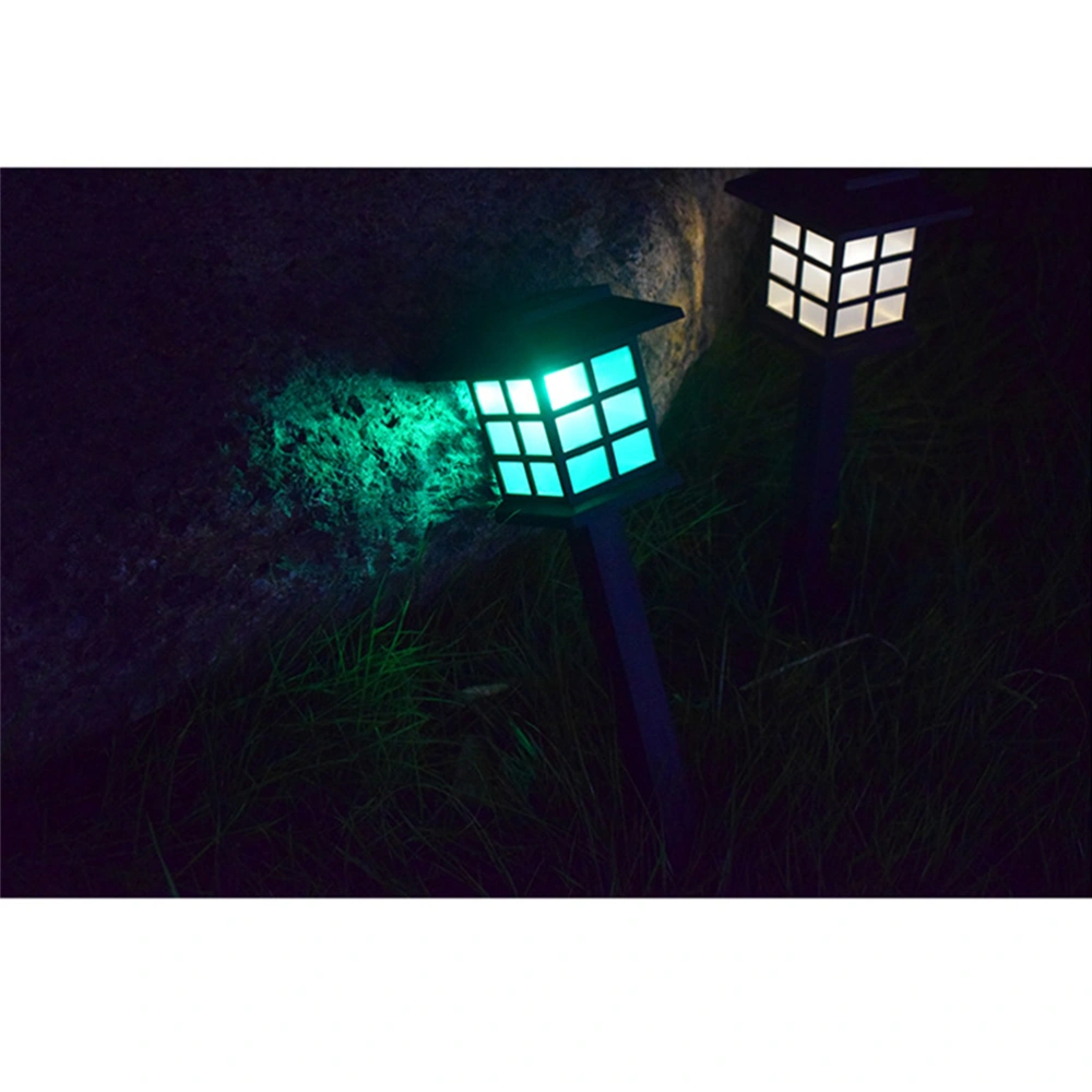 9pcs Waterproof Solar Lantern Lawn Lamps Outdoor Garden Solar Spotlight Pathway Landscape Retro Solar Underground Light (Colorful Light)