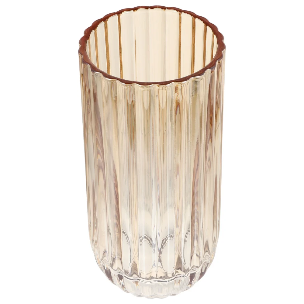 1Pc Household Simple Colored Transparent Glass Hydroponic Decorative Vase