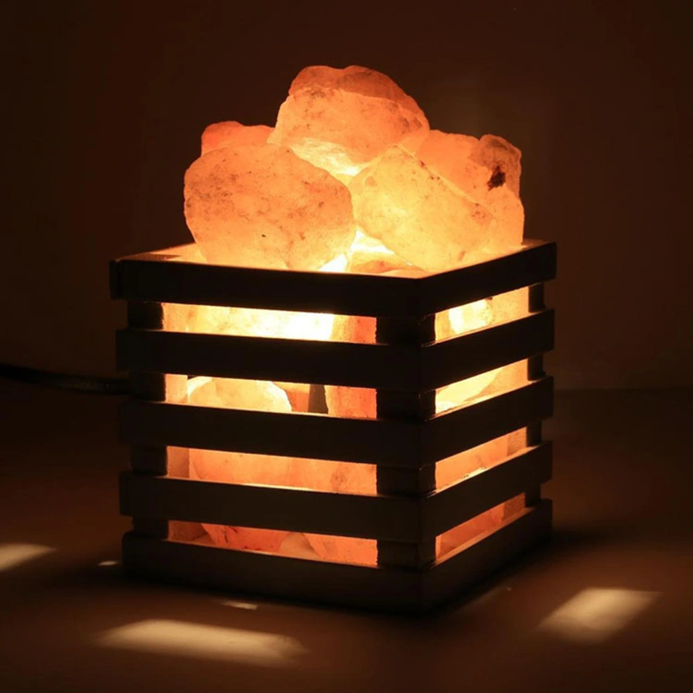 Himalayan Crystal Salt Lamp Bedroom Bedside Night Light Decoration Light With US Plug