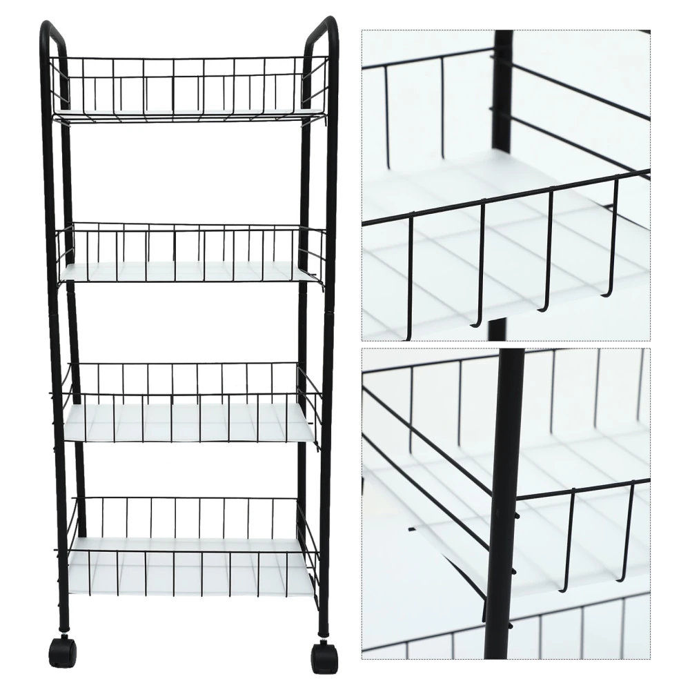 1Pc Multi-functional Roller Skating Storage Rack for Kitchen Balcony Bathroom