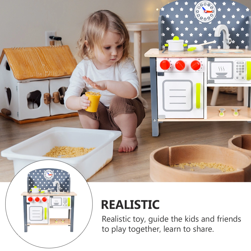 1 Set of Imitation Kitchen Play House Toy Wooden Plaything for Children