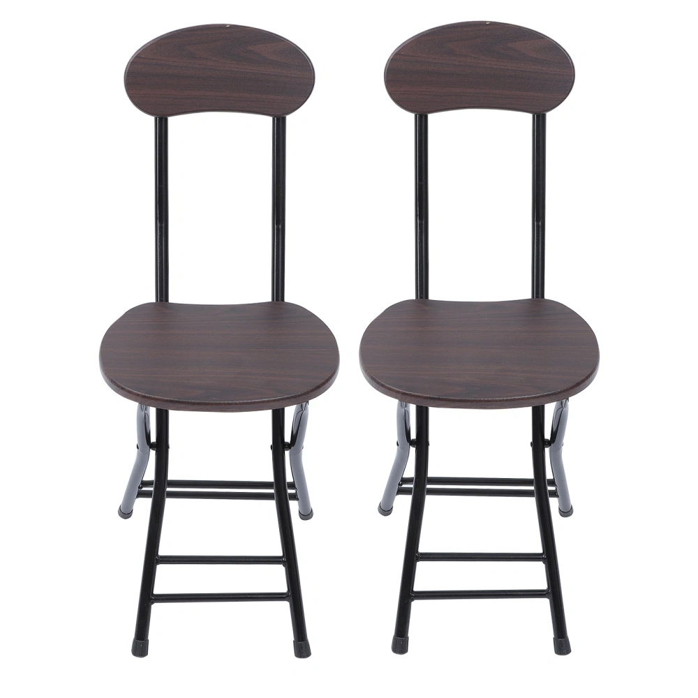 2pcs House Folding Stool Kitchen Stool Courtyard Stool Iron Folding Chair