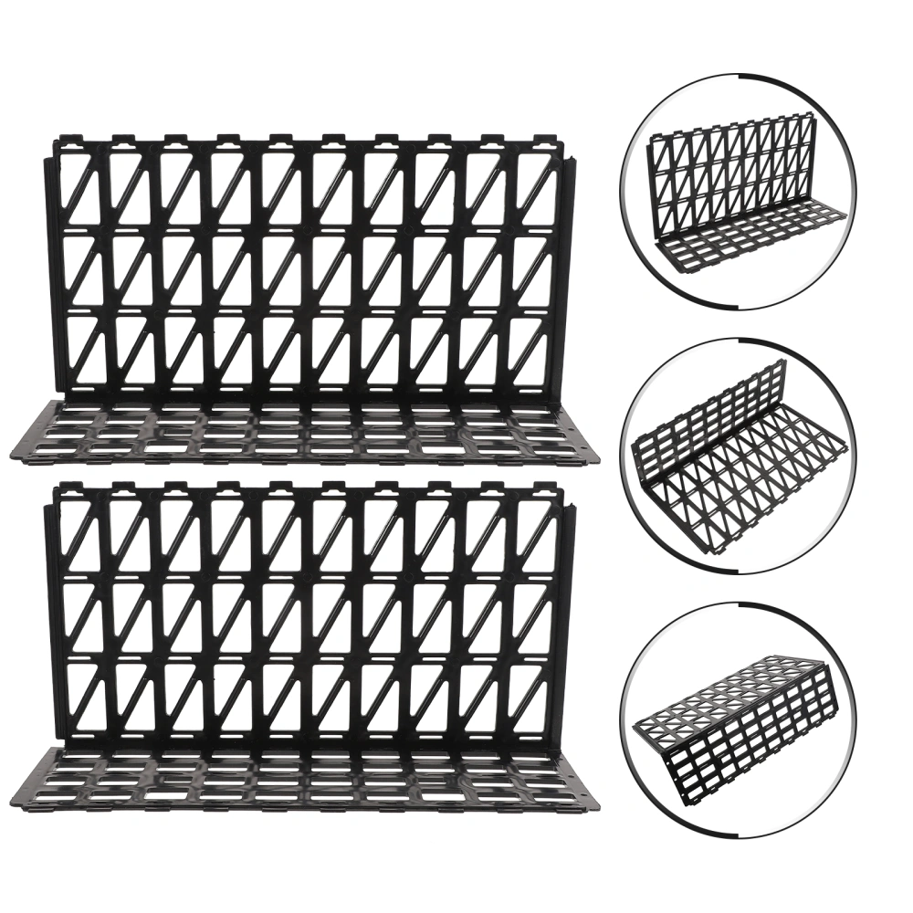 20pcs Supermarket Fruit Fences Supermarket Fruit and Vegetable Baffles (Black)