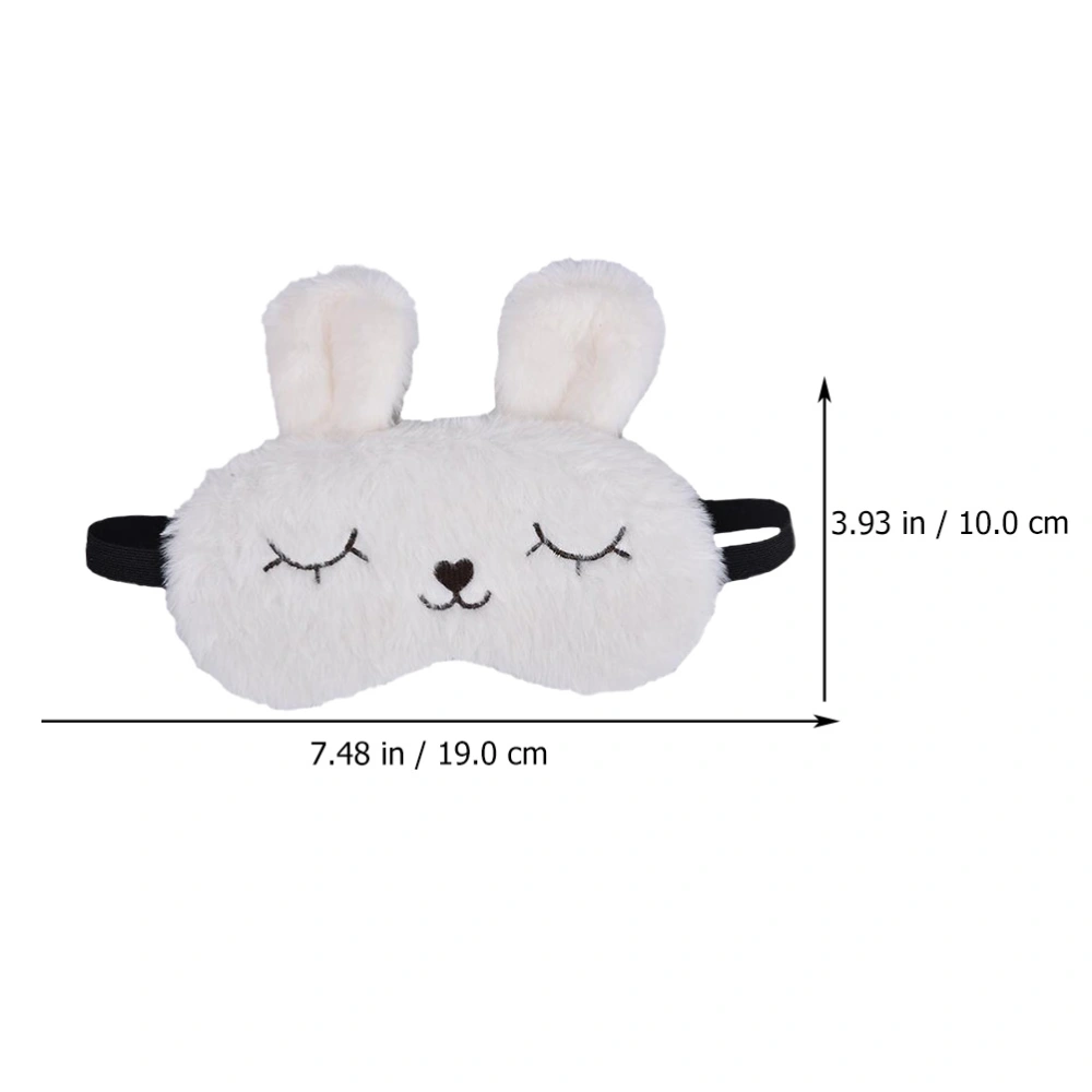 2pcs Plush Lovely Rabbit Eyeshade Eyepatch Eye Mask Sleeping Mask Eye Shade