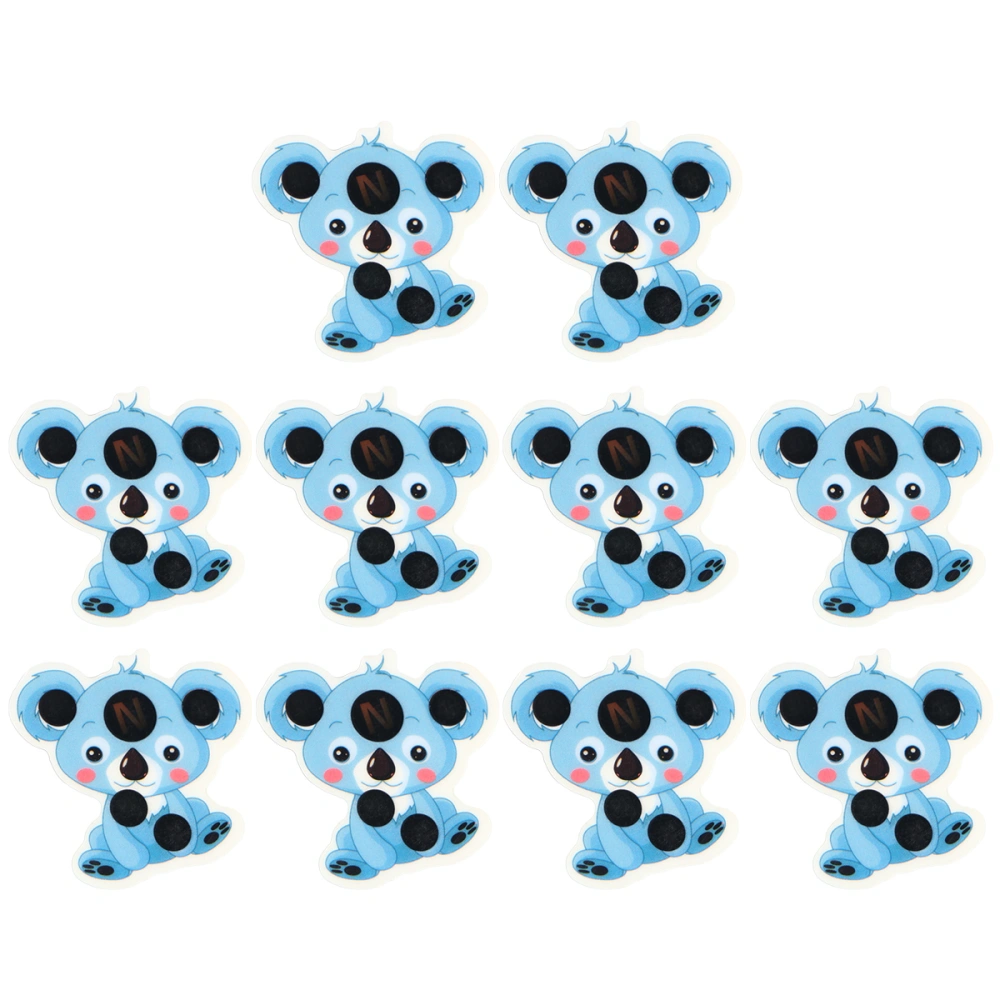 10Pcs Lovely Koala Baby Bath Cartoon Forehead Temperature Change Measurement Tape (Range35-40 ℃)