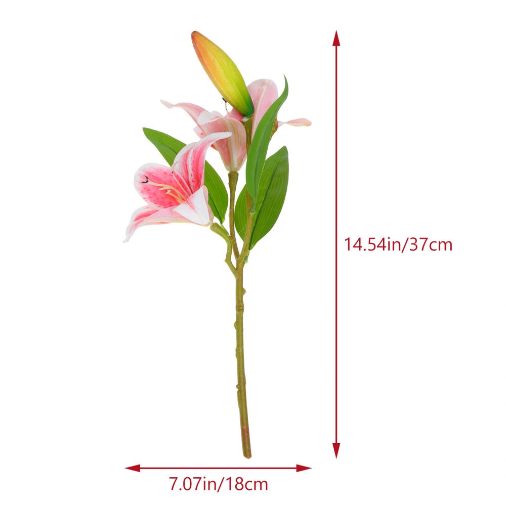 3Pcs Simulated Lily Ornament Home DIY Flower Ornament Creative Fake Flower Adorn