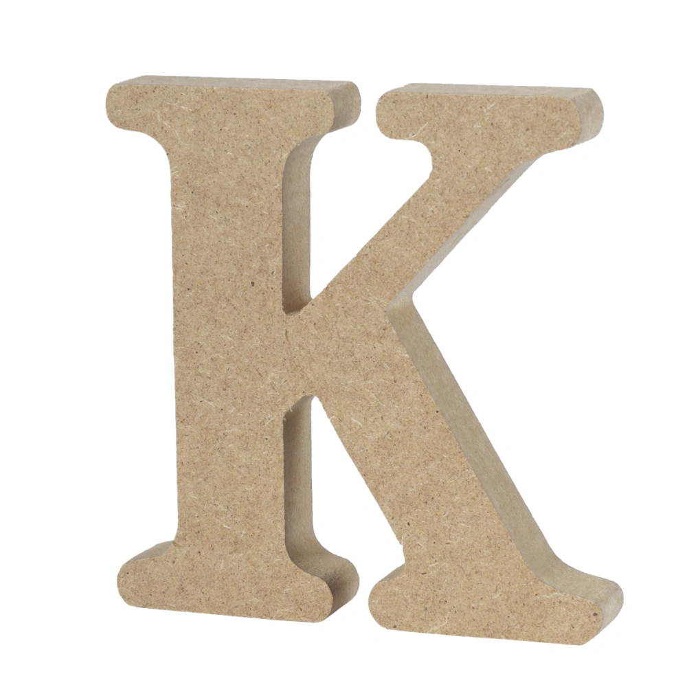 Wooden Alphabet Letters Plaque Wall Home Office Wedding Party Decoration - K