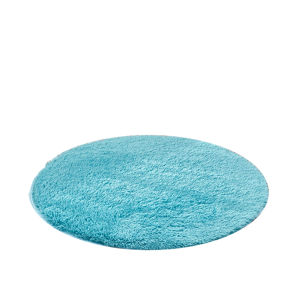 Bedroom Carpet Round Floor Mat Living Room Carpet Plush Floor Mat Floor Mat Carpet (Blue)