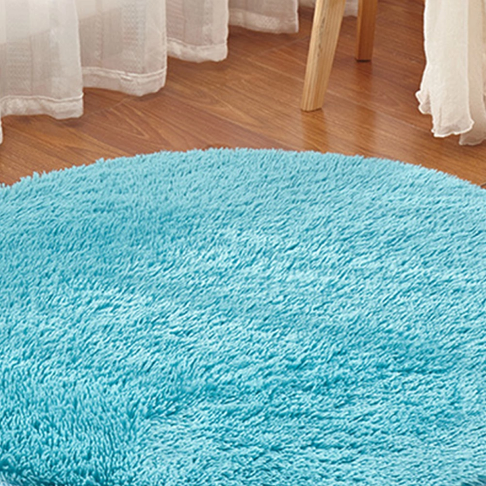 Bedroom Carpet Round Floor Mat Living Room Carpet Plush Floor Mat Floor Mat Carpet (Blue)