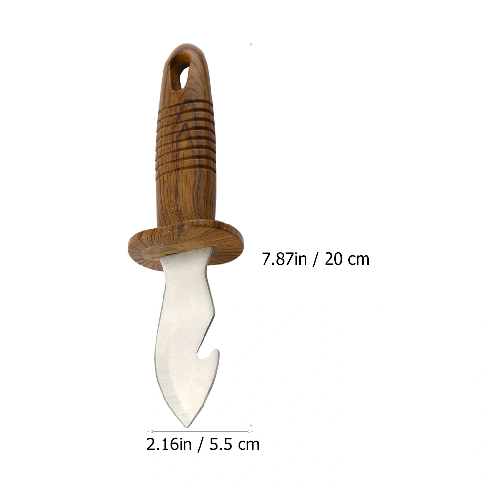 2Pcs Stainless Steel Oyster Shucking Cutters Shellfish Openers Oyster Openers (Beige)