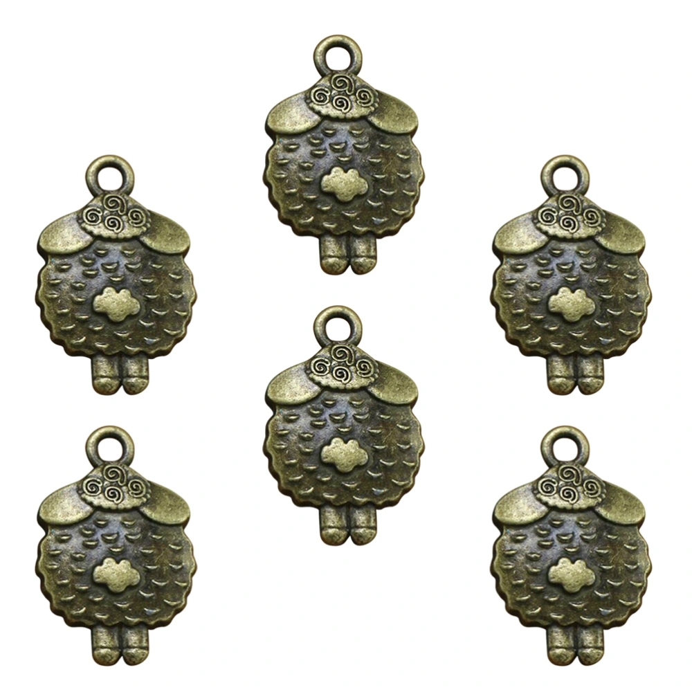 20pcs Alloy Little Sheep Pendant Charms DIY Jewelry Making Accessories for Necklace Bracelet (Bronze)