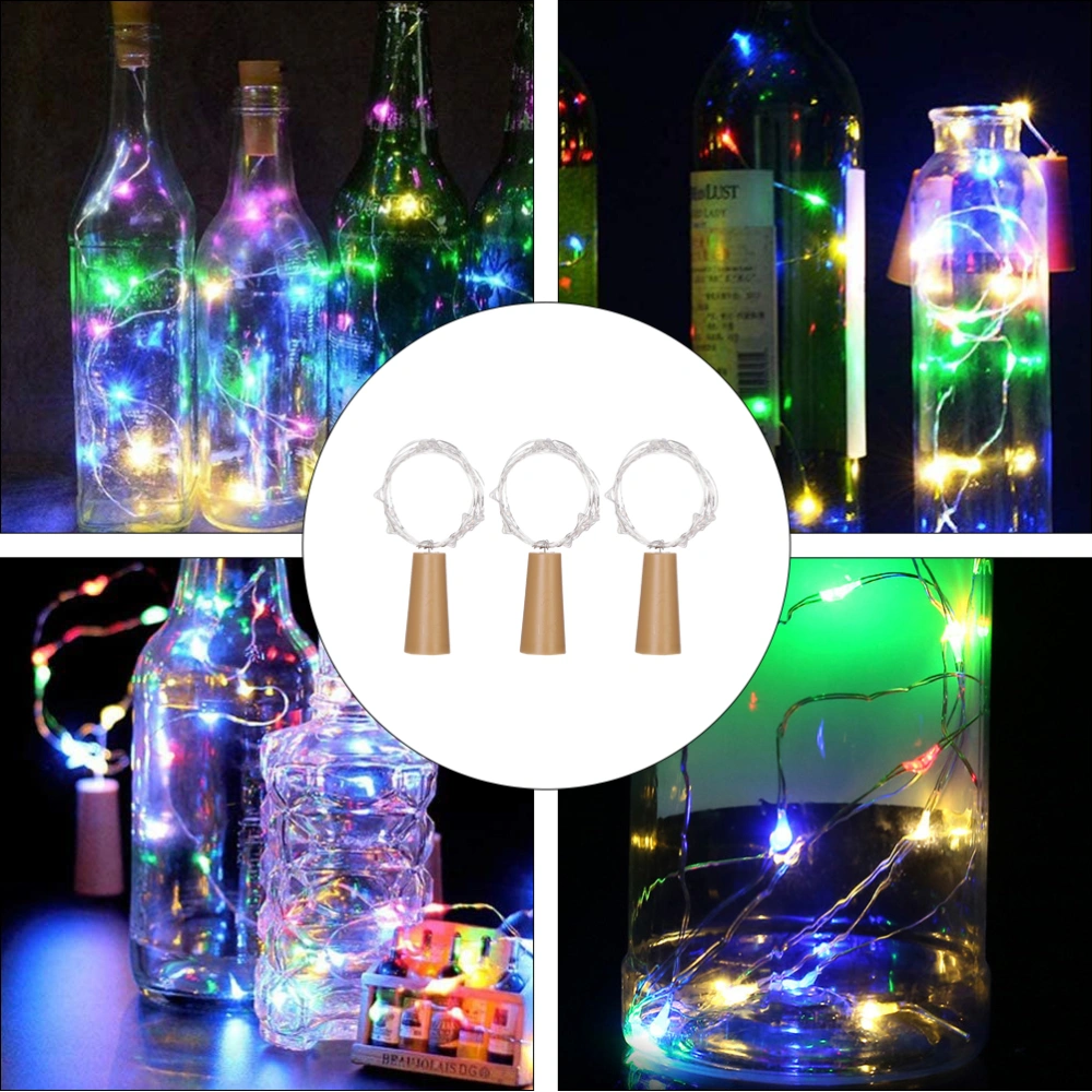 3pcs String Light Wine Bottle Stopper Light String Decorative Lamp String