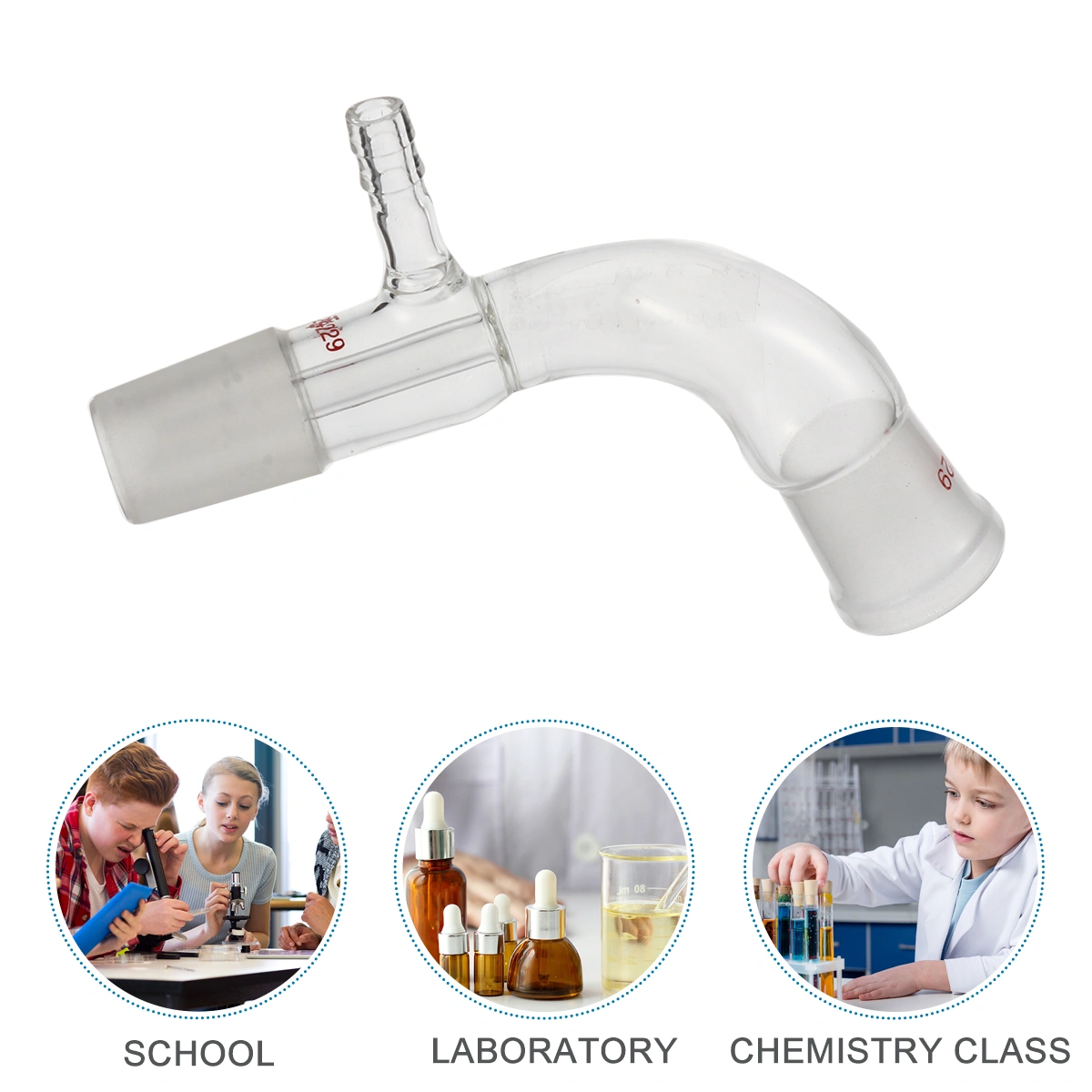 Distillation Connecting Tube Glass Distillation Pipe Laboratory Supplies