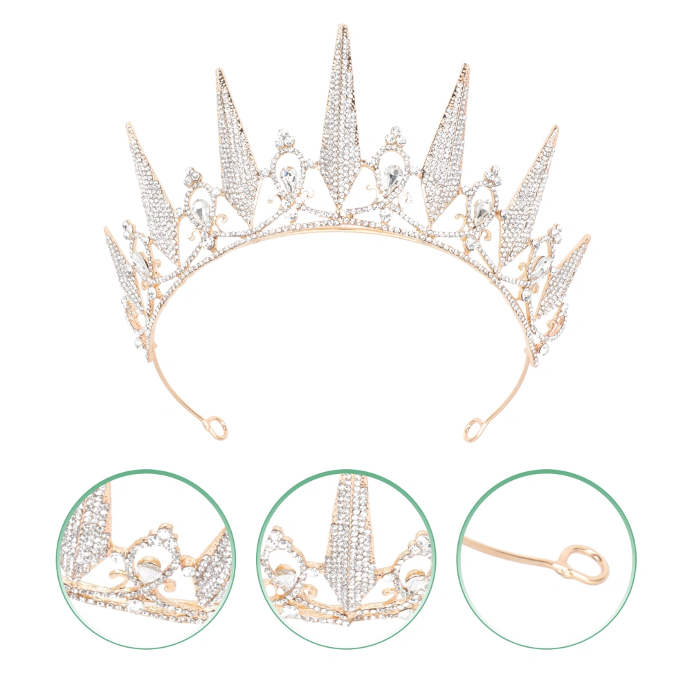 Rhinestone Crown Headdress Wedding Crown Rhinestone Bridal Tiara for Party