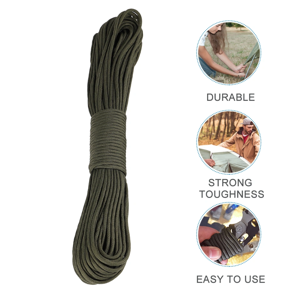 Diameter 4mm 7 Stand Cores 30m Paracord Survival Parachute Cord Lanyard Camping Climbing Camping Rope Hiking Clothesline (Dark Green)