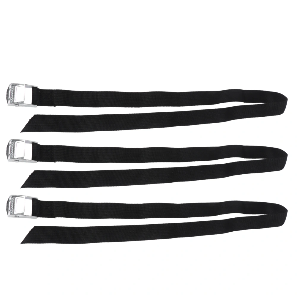 3Pcs Cargo Bondage Straps Tie Down Strap Multi-use Thickened Band Pressing Buckle Belt Suitcase Safety Strap (2.5x200cm)