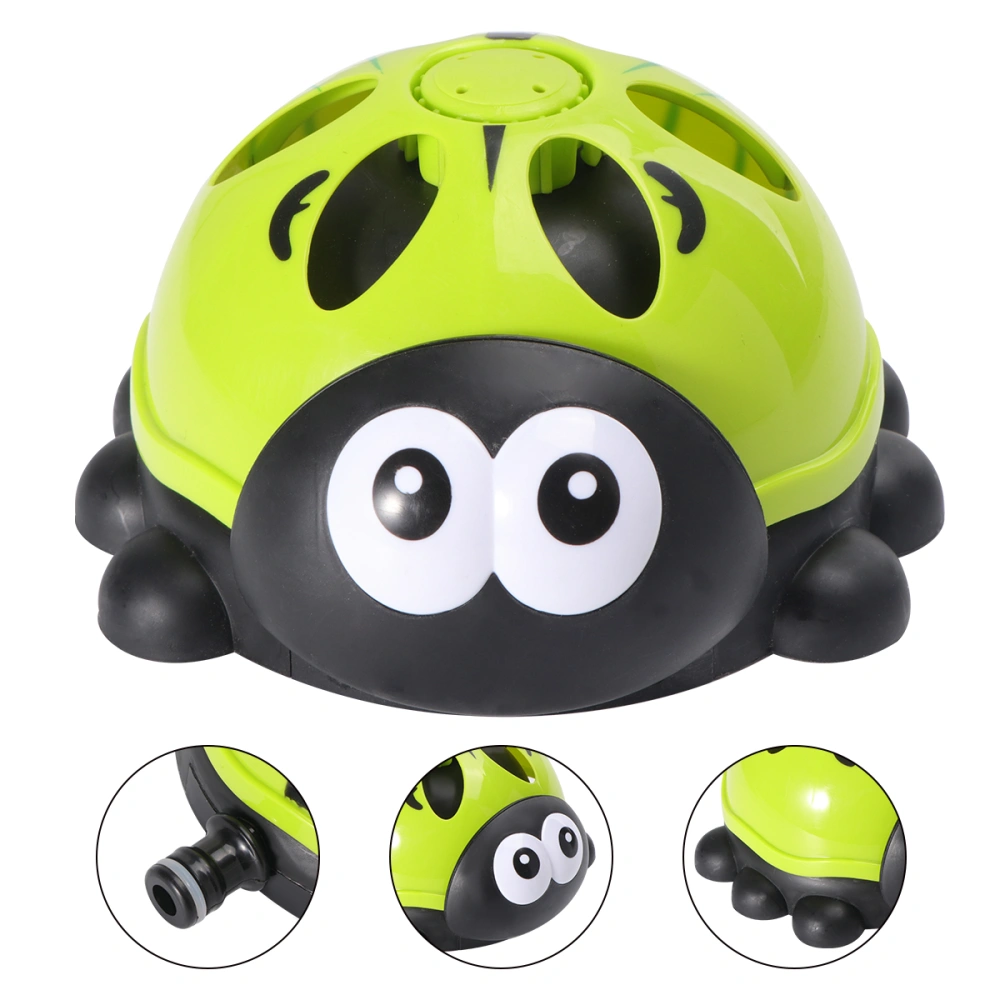 1Pc Water Spraying Ladybird Toy Summer Recreational Toy for Children Hot Day Water Playing (Green)