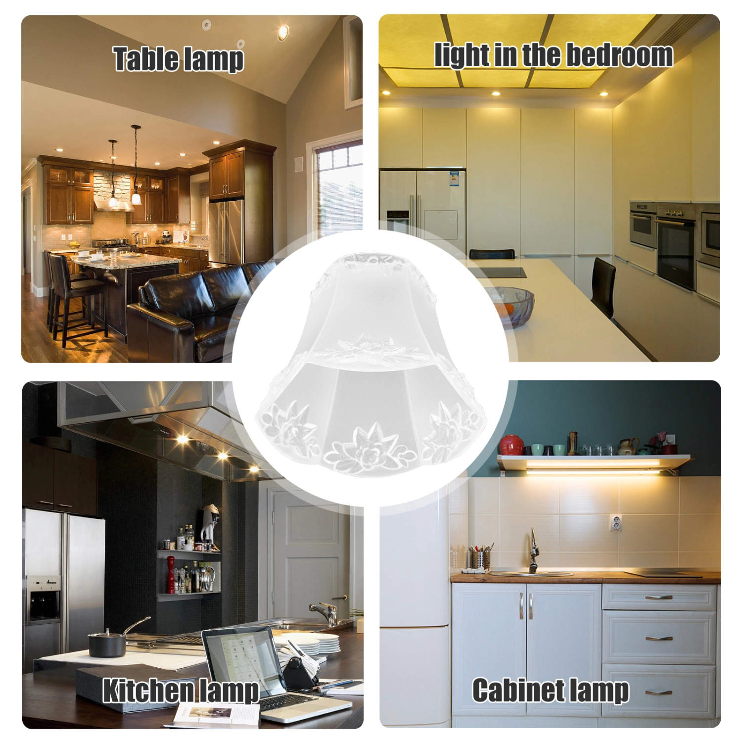 Decorative Transparent Acrylic Lamp Shade Hanging Pendant Light Shade Protector