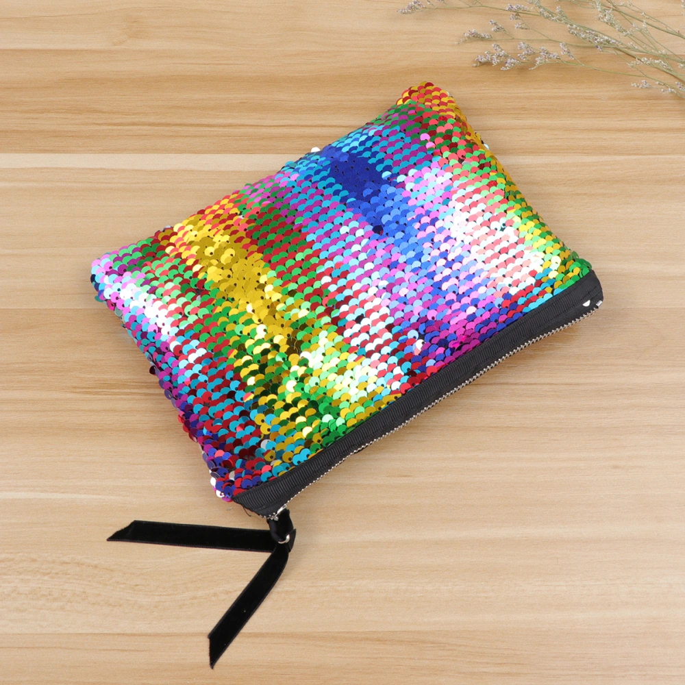 Fashion Sparkly Sequin Clutch Bag Handbag Lady Party Evening Clutch Bag Purse Wallet for Women (Colorful)