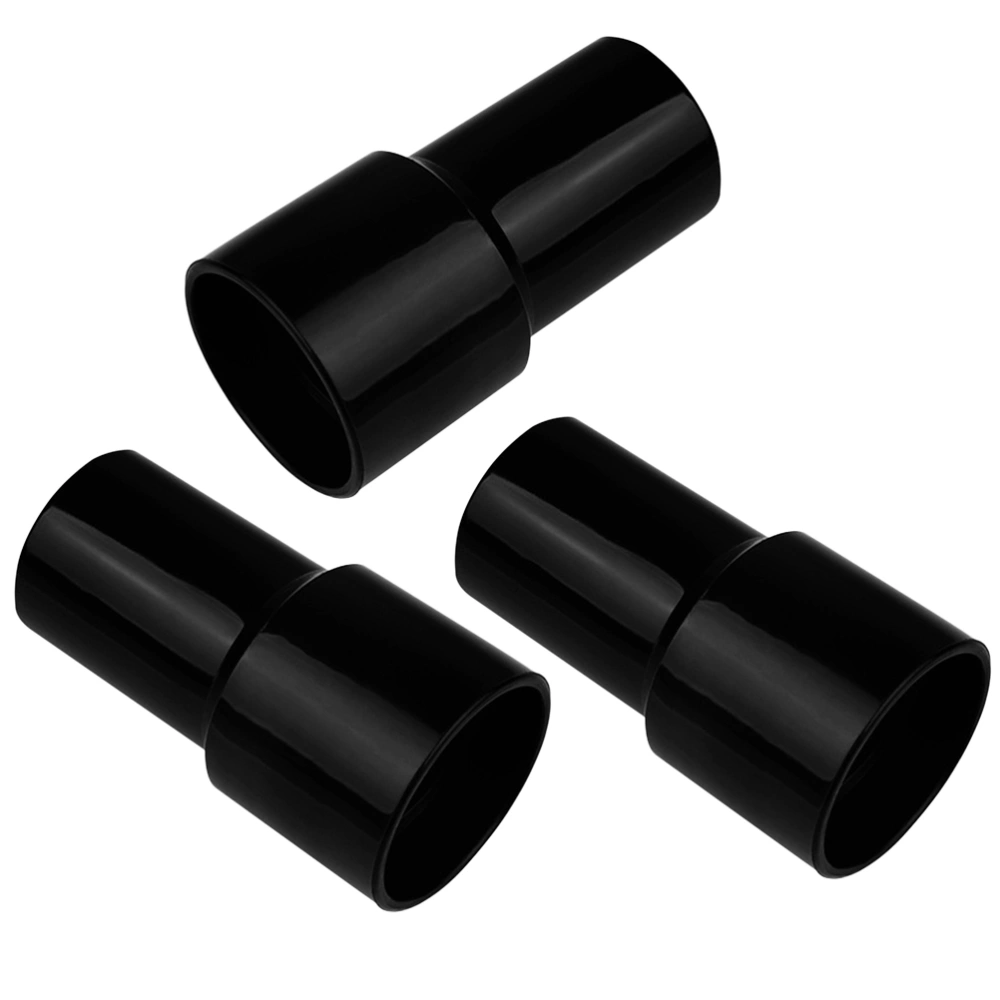 3pcs Vacuum Cleaner Converter Tube Adapter Connector Inner Diameter 40mm Wet Dry Vacuum Universal Tool Adapter (Black)