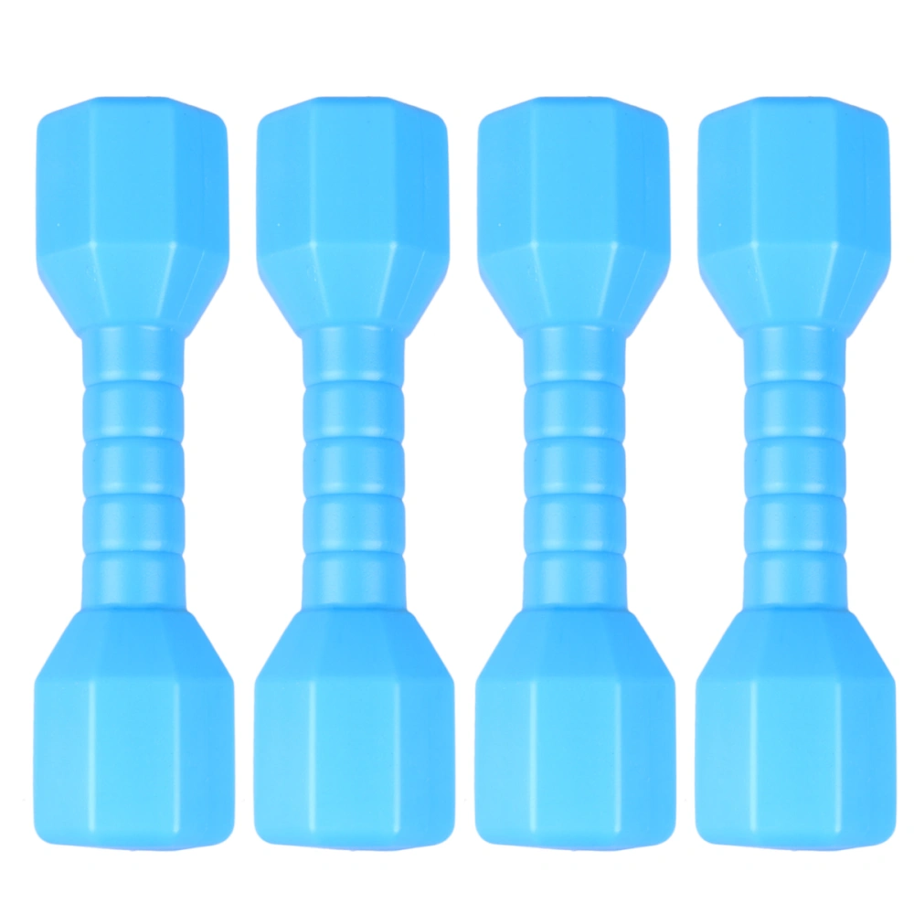 4pcs Children Octagonal Dumbell Outdoor Plastic Fitness Equipment Kids Performance Dancing Tool Exercise Toy (Blue)