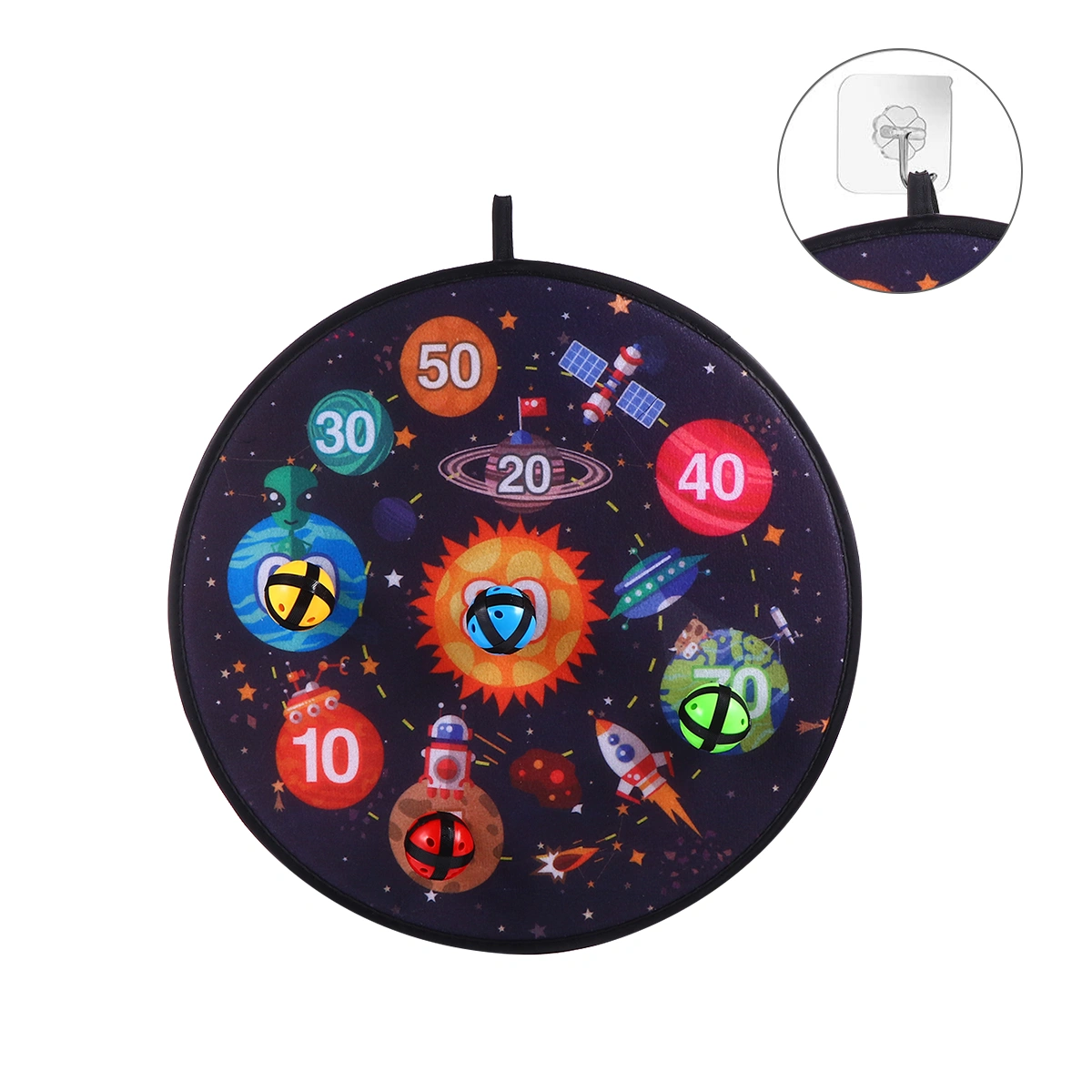 1 Set Durable Round Cloth Dart Board Toy Kit Shooting Sticky Target Toy
