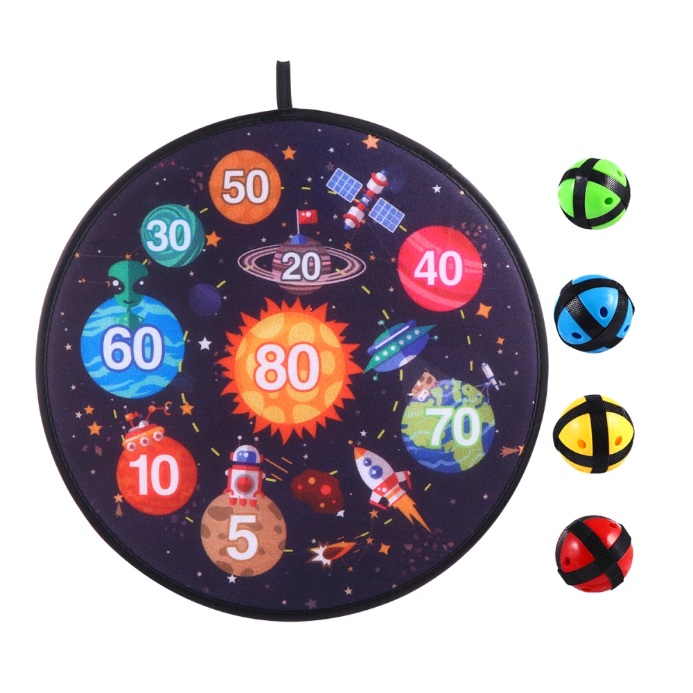 1 Set Durable Round Cloth Dart Board Toy Kit Shooting Sticky Target Toy