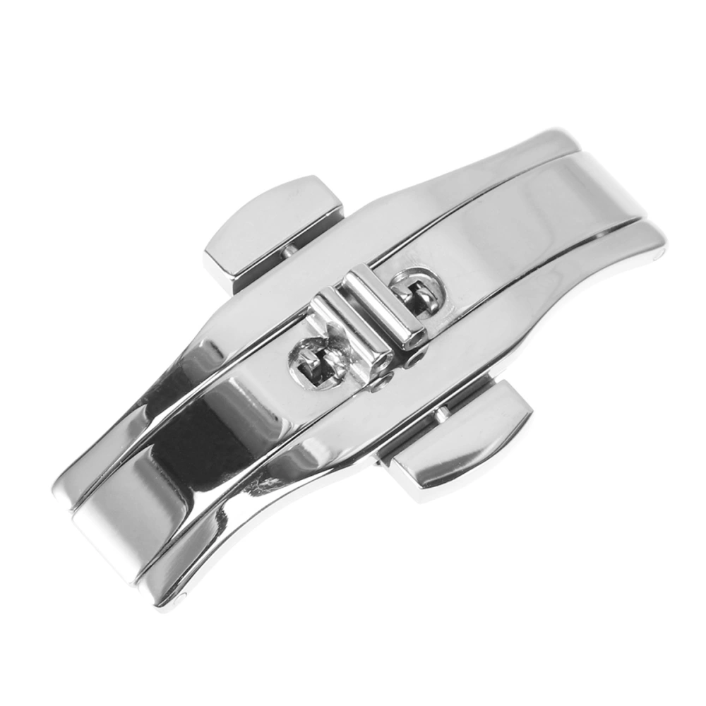 Stainless Steel Watch Buckle Double Push Button Deployment Clasp for Watch Band Strap