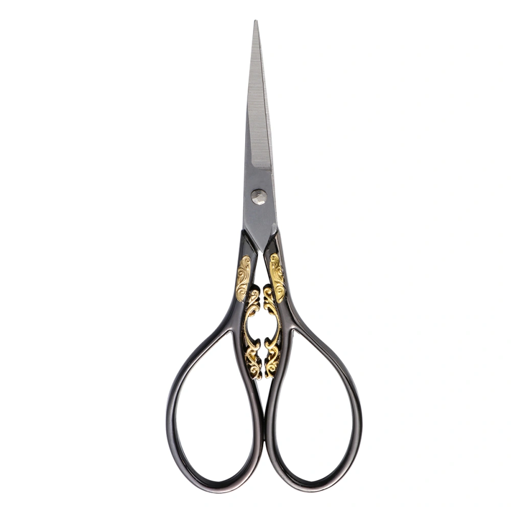 Vintage European Style Stainless Steel Precision Embroidery Scissor for Sewing Craft Art Work Everyday Use (Pattern 1)