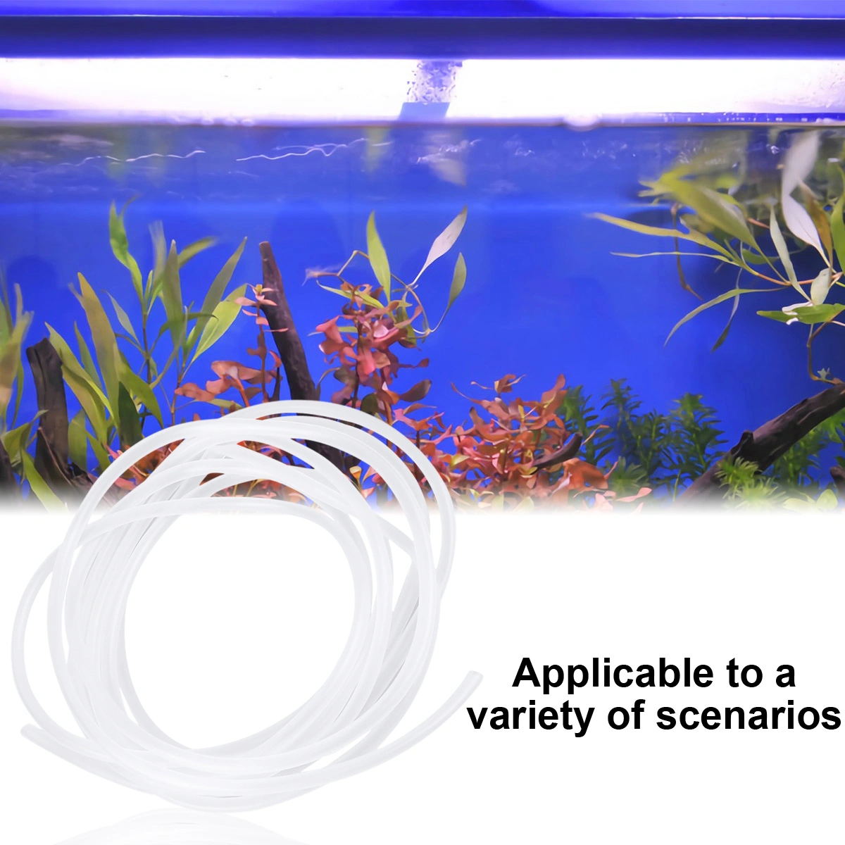 5m Plastic Drain Pipe Outlet Hose Down Pipe Extension Tube for 3W 5W 8W Submersible Pump (Transparent)
