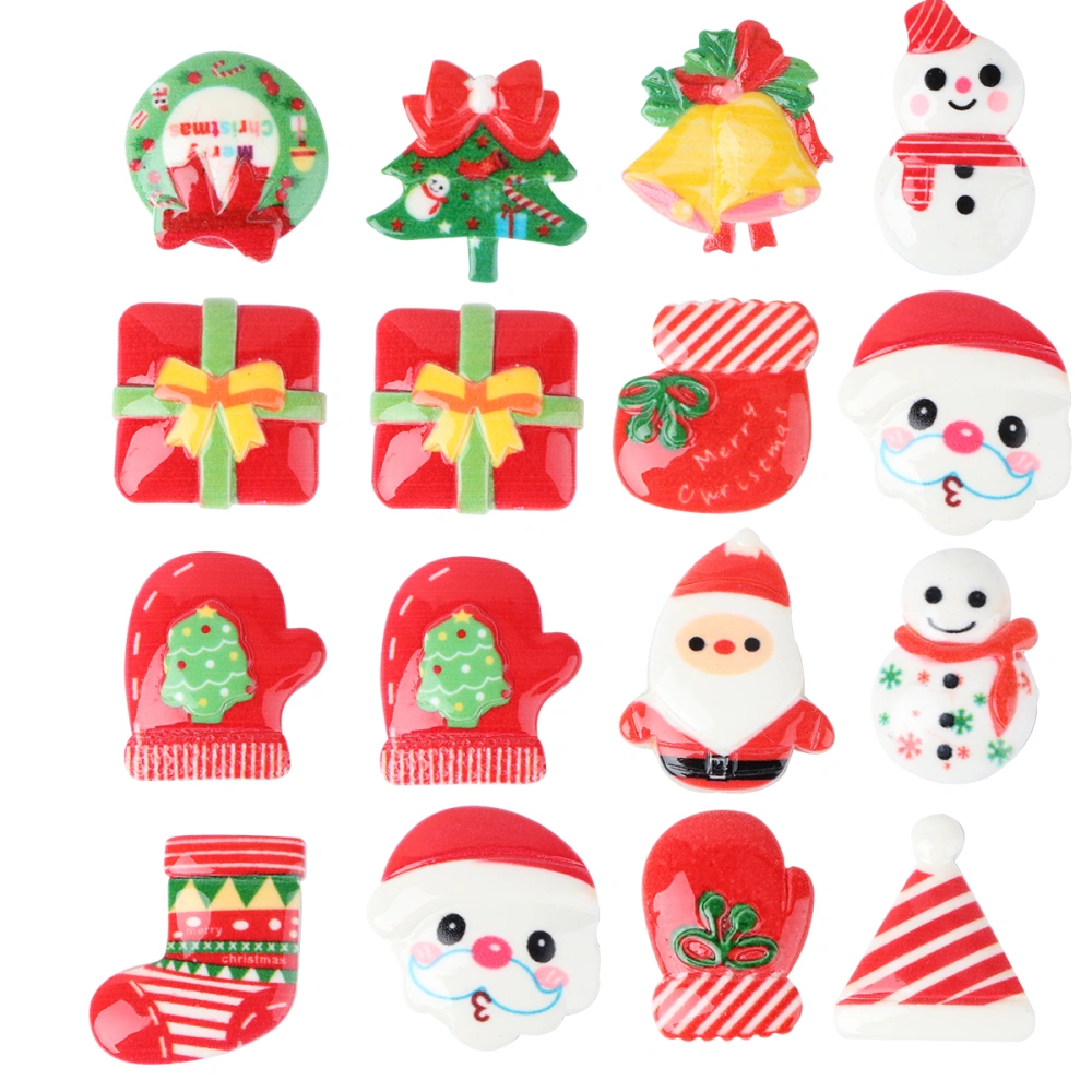 16Pcs DIY Christmas Decoration Accessories Hat Clothes Adornments for Party