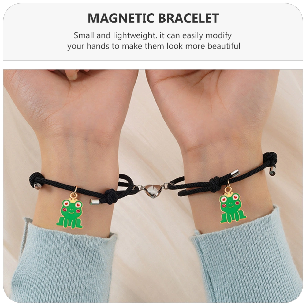 2pcs Creative Bracelet Magnetic Wrist Chain Couple Matching Wrist Bracelets