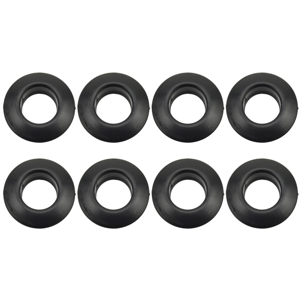 2 Set of 8PCS Special Kayak Drop Ring Quant Paddle Drop Ring Canoes Assault Boat Accessory Universal Kayak Paddle Drip Rings for Canoeing Dugout Canoe Use (Black)