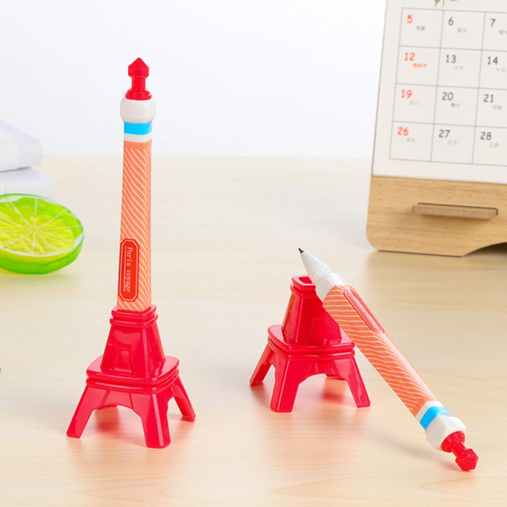 12pcs Creative Novelty France Paris Eiffel Tower Shape Personalized Promotional Ballpoint Pens Office School Supplies Students Children Gift