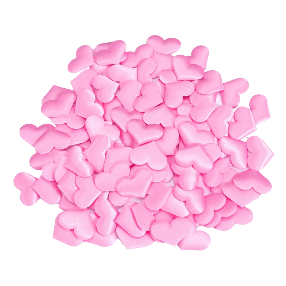 600pcs Artificial Petals Love Heart Fake Sponge Heart Party Supplies Wedding Engagement Table Confetti Decoration (Pink)