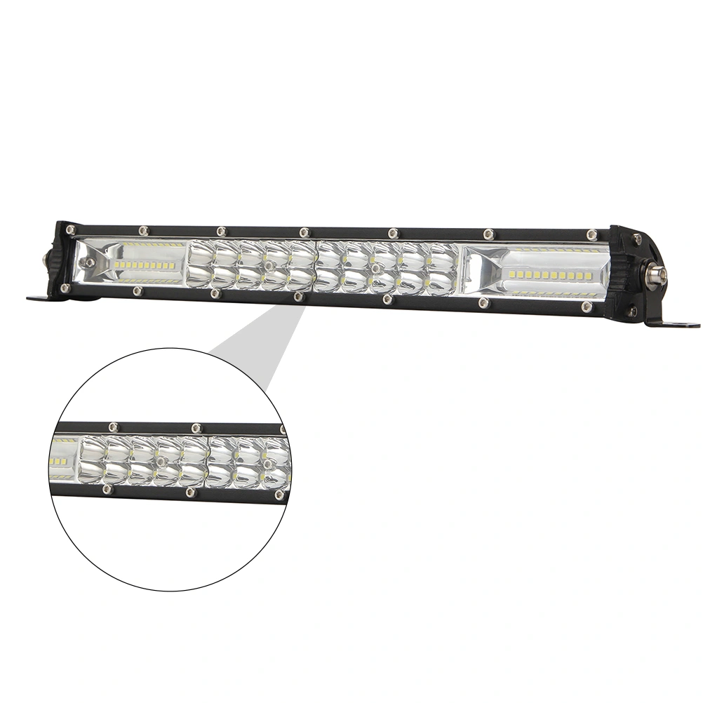 Ultra-thin LED Car Light Bar Off Road Work Light Strip Lamp Lens Flood Beam