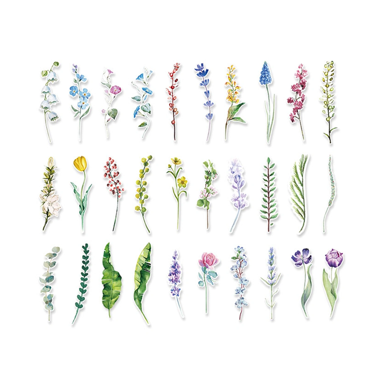 60PCS Irregular Shaped Paper Bookmark Fresh Hand-painted Flower Bookmarks Aestheticism Flower Cards Gift Chic Book Labels for Friends Family (Assorted Color)