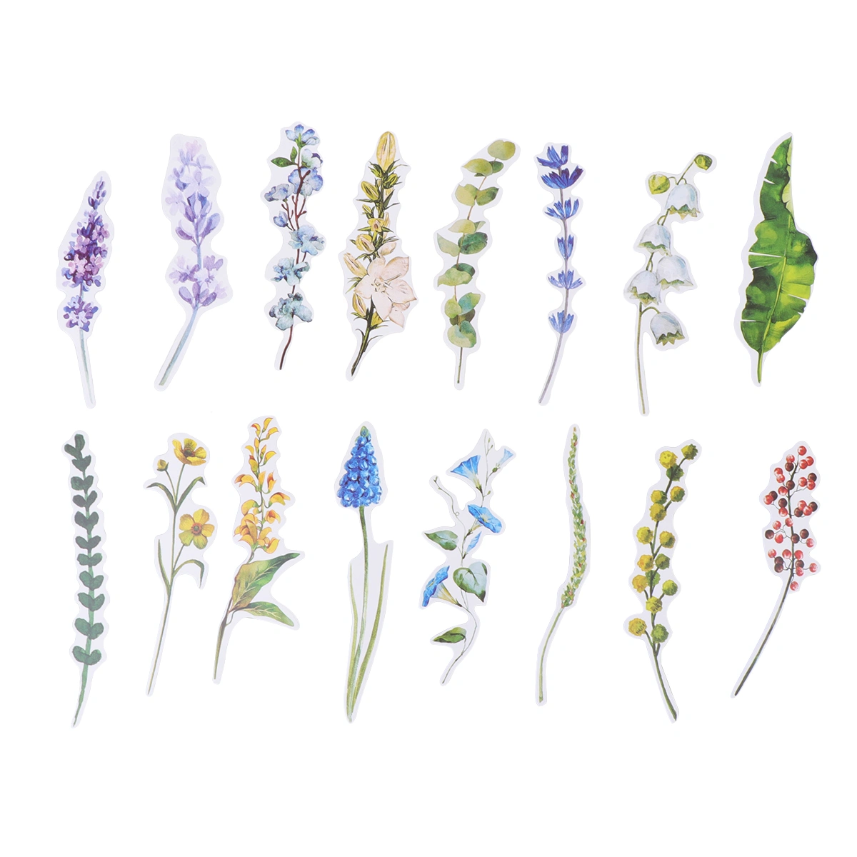 60PCS Irregular Shaped Paper Bookmark Fresh Hand-painted Flower Bookmarks Aestheticism Flower Cards Gift Chic Book Labels for Friends Family (Assorted Color)