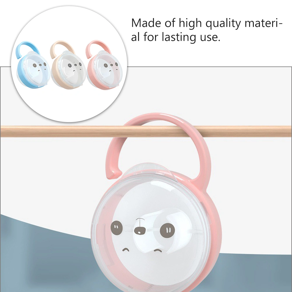 3PCS Baby Pacifier Storage Box Transparent Pacifier Container Dust-Proof Pacifier Holder Portable Infant Pacifier Case for Baby Infant (Blue+Pink+Apricot)