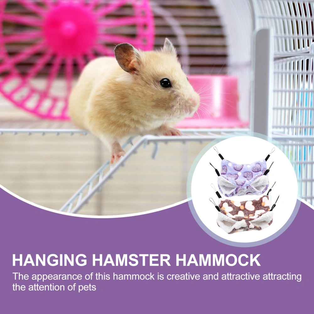 2pcs Comfortable Hamster Hammocks Pet Hanging Beds Hamster Sleeping Places