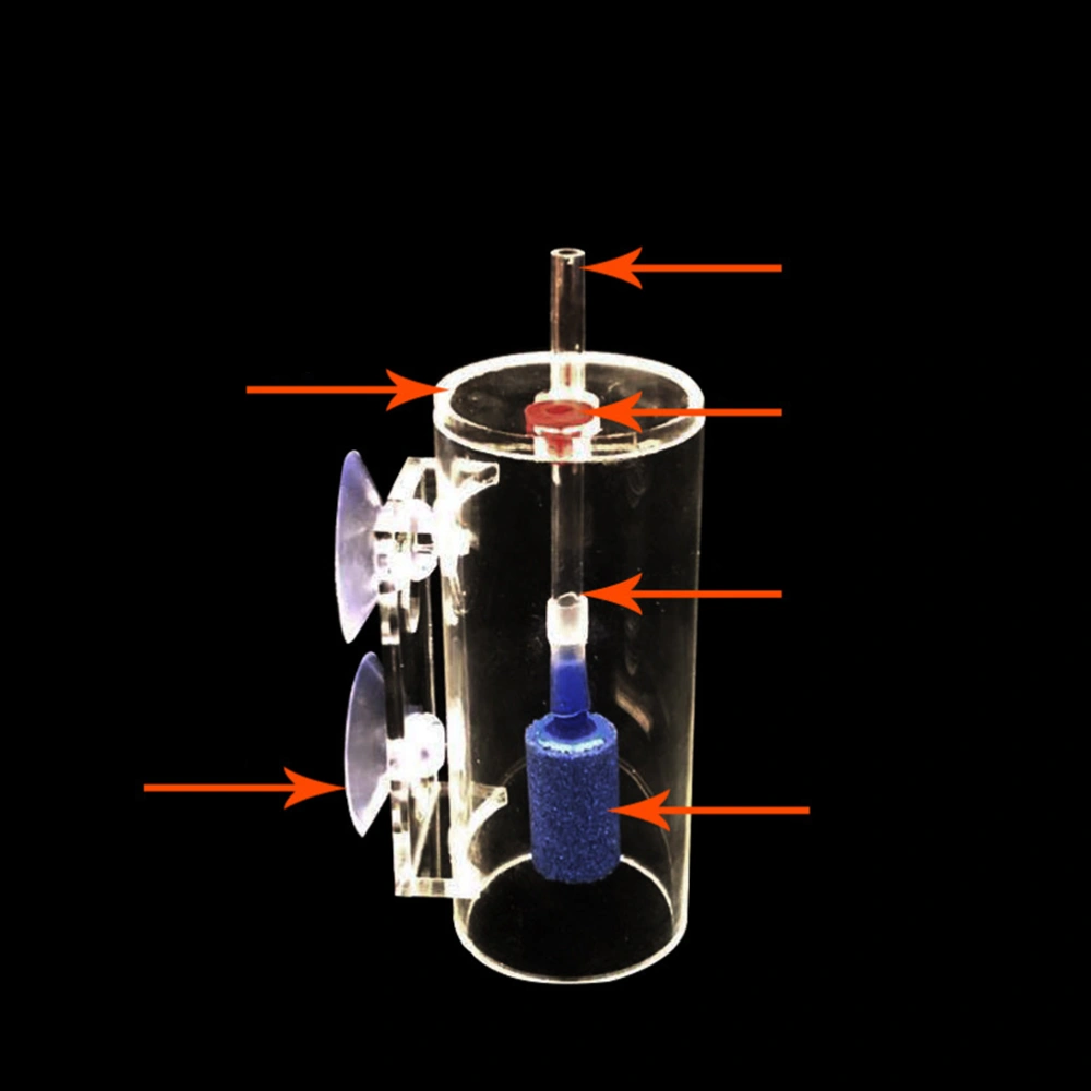 1Pc Foam-free Oxygen Dissolver for Fish Tank Acrylic Oxygen Dissolving Instrument for Aquarium (Transparent)