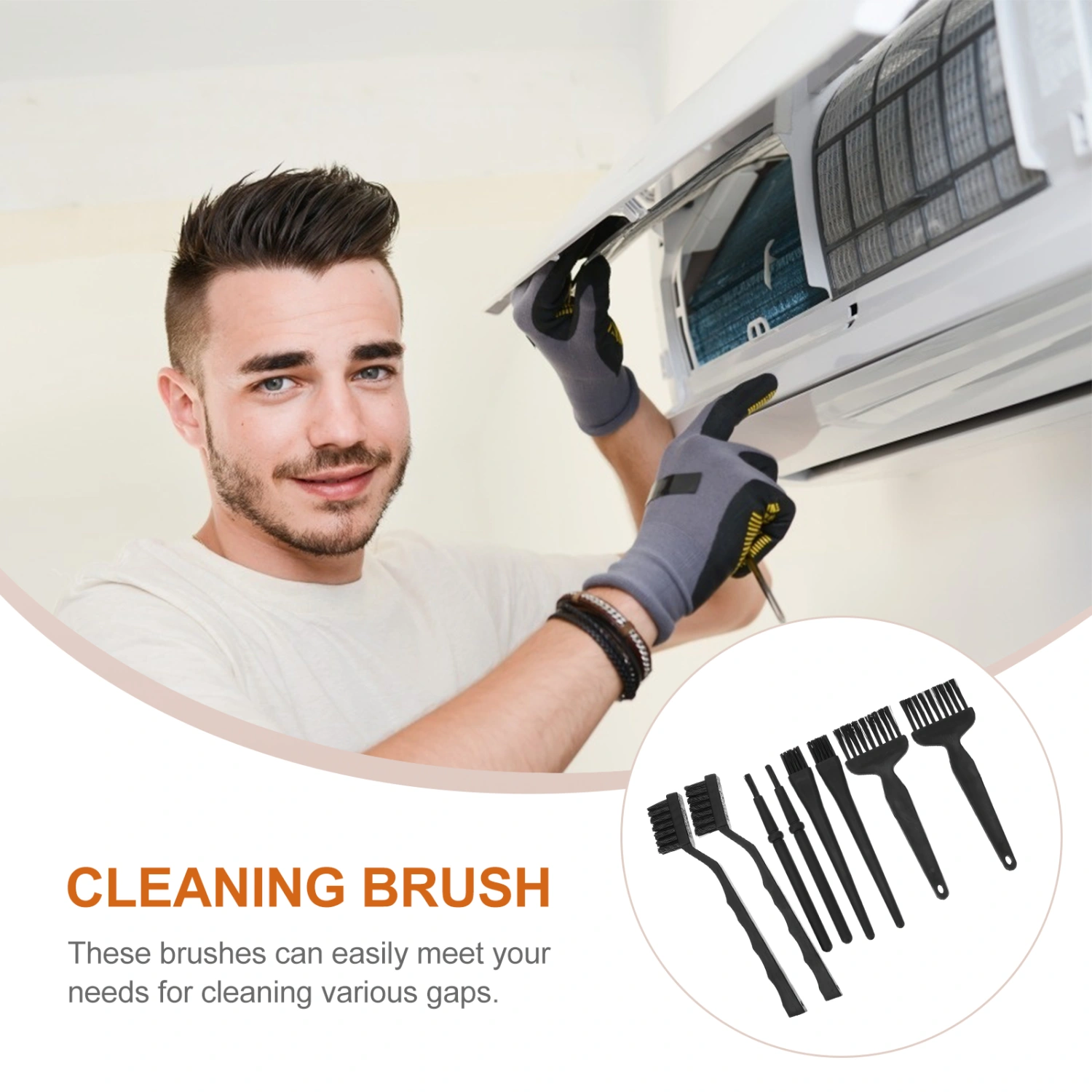 8Pcs Computer Cleaning Brushes Laptop Keyboard Digital Product Anti Static Brush