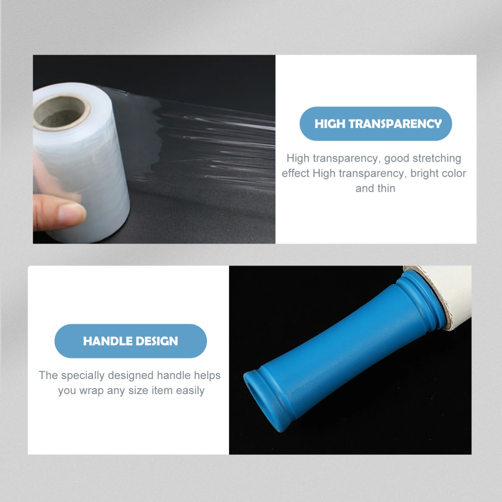 1 Set of Self-adhesive Stretch Wrap Film Transparent Wrapping Film Practical Industrial Film