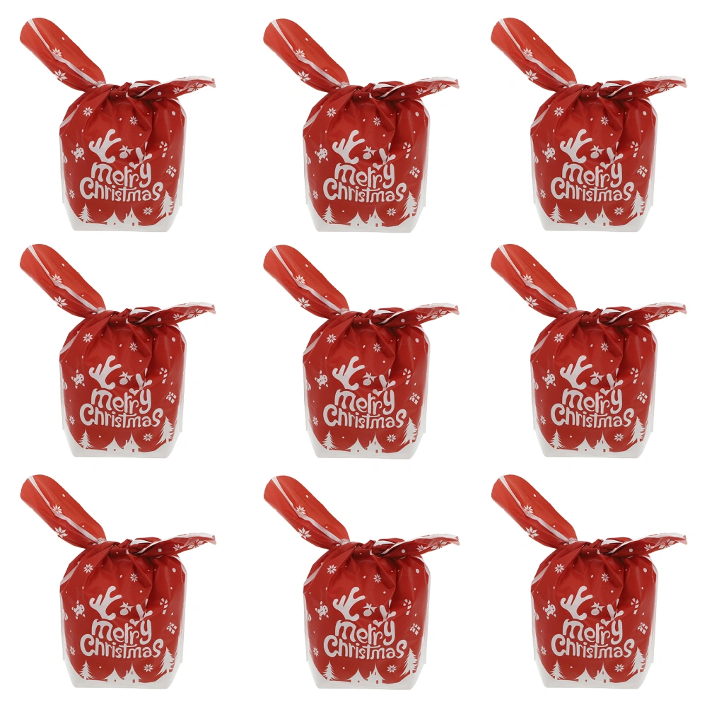 50Pcs Christmas Bunny Ears Snowflake Crisp Nougat Goodie Gift Bags for Party