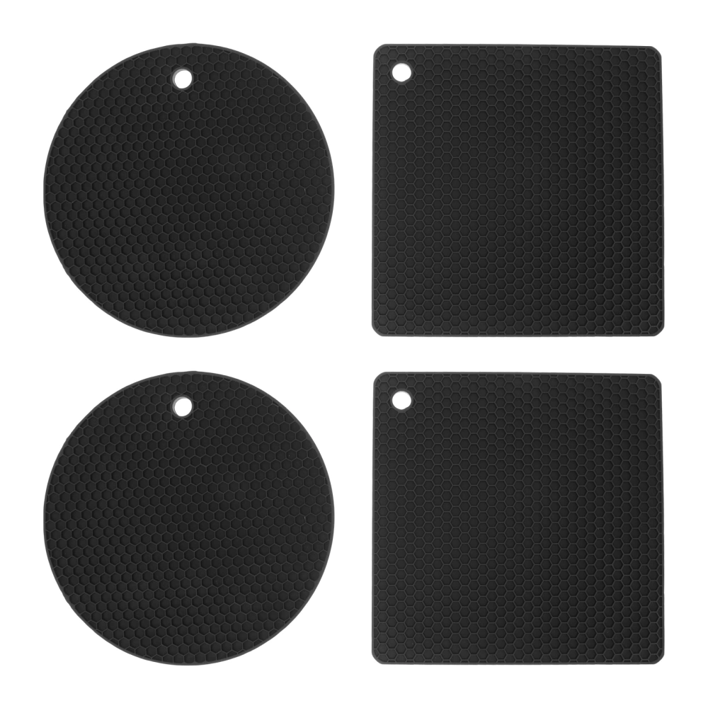 4Pcs Honeycomb Trivet Non-slip Pot Holder Heat Insulation Placemat Silicone Pot Mat