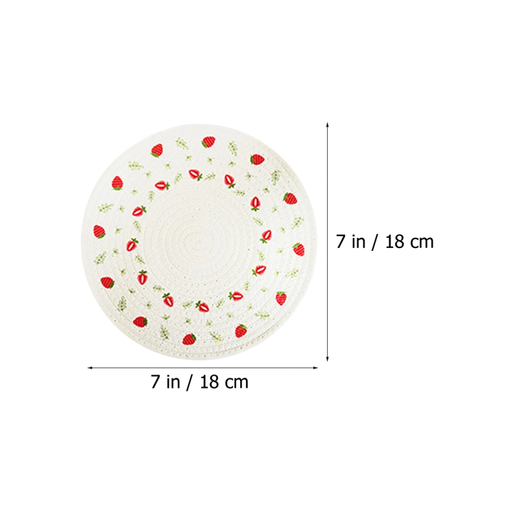 2pcs Cup Cushion Plate Mat Decorative Coaster Anti-scald Placemat Table Decor