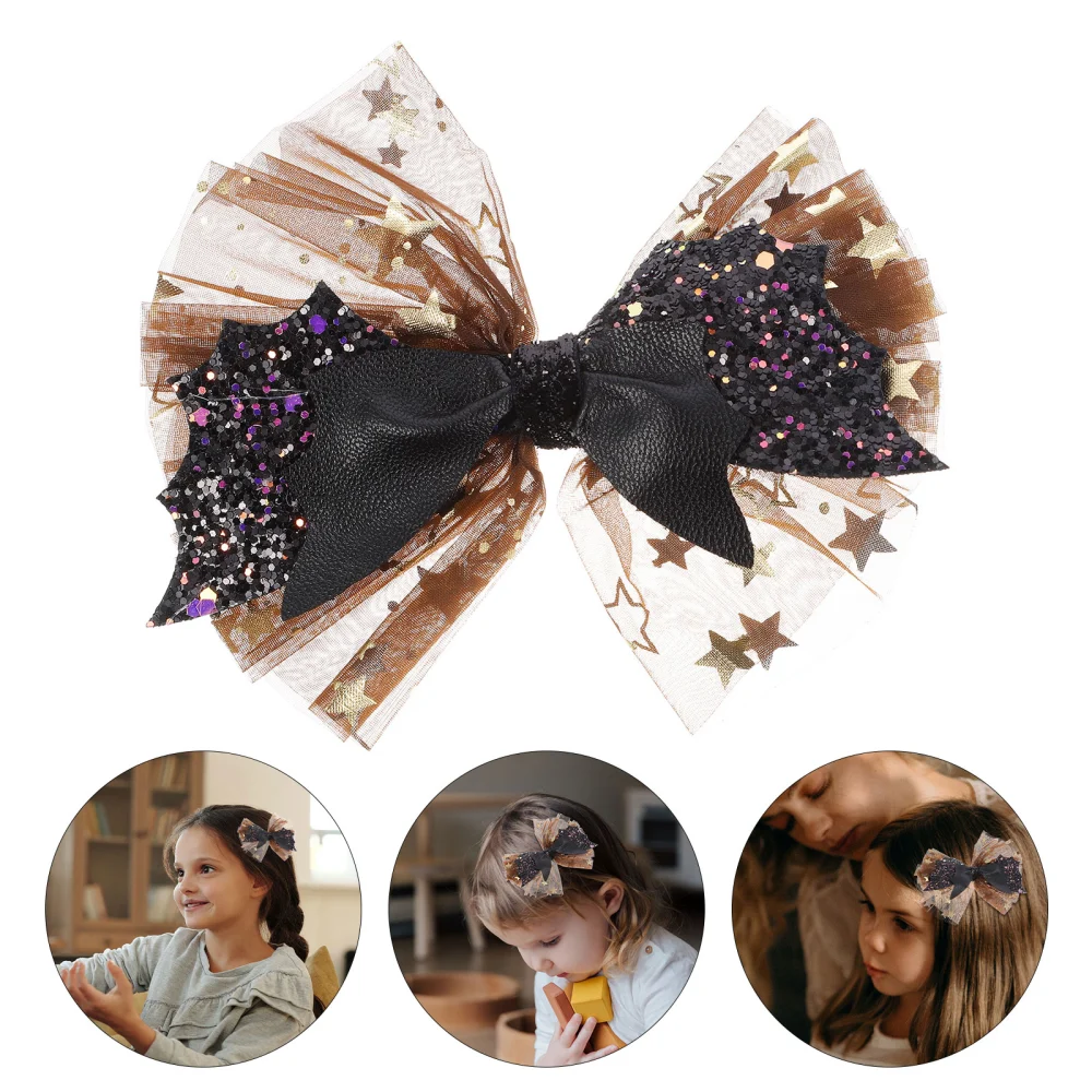 Halloween Hairpin Kids Hair Clip Bow-knot Barrettes Party Hair Jewelry