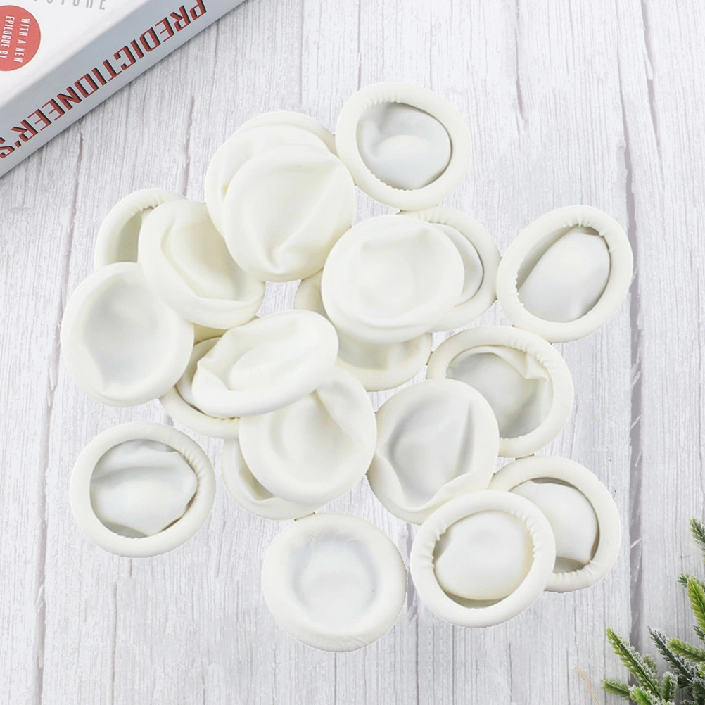 1 Pack 150g Anti Static Disposable Nail Art Finger Cots Rubber Fingertips Protective Cover Small Gloves Protector DIY Manicure Tool (White)