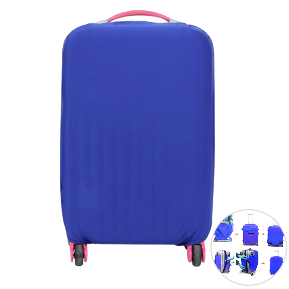 Elastic Travel Luggage Cover Suitcase Trolley Case Protective Bag Dustproof Protector for 18-20 Inches (Blue)