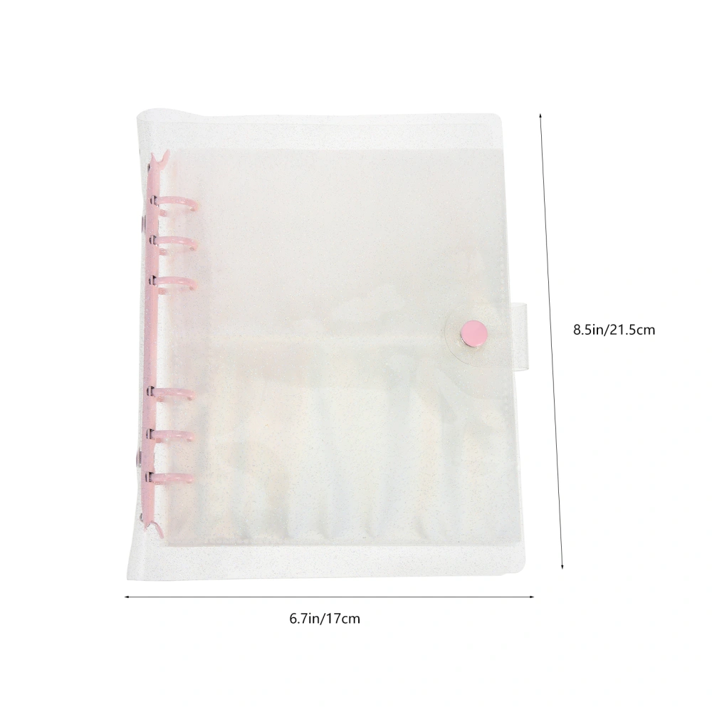 1 Set of Inserted Photo Sleeves With Cover Looseleaf Album Pages Six Holes Postcard Pockets for Photo